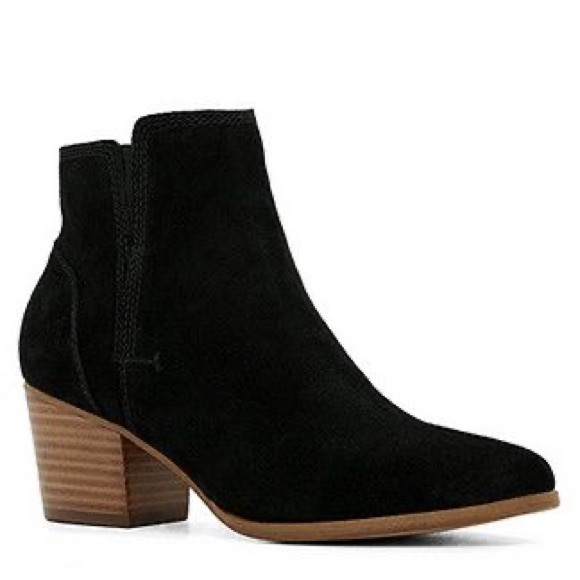 ALDO Suede Stacked Heel Ankle Boot - Picture 2 of 3